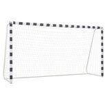 Voetbaldoel 300x160x90 cm metaal zwart en wit Voetbaldoel 300x160x90 cm metaal zwart en wit
