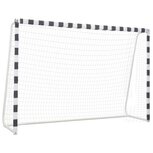 Voetbaldoel 300x200x90 cm metaal zwart en wit Voetbaldoel 300x200x90 cm metaal zwart en wit