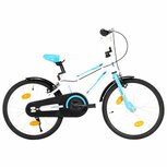 Kinderfiets 18 inch blauw en wit