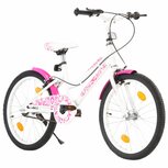 Kinderfiets 20 inch roze en wit