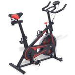 Hometrainer met hartslagsensoren zwart en rood Hometrainer met hartslagsensoren zwart en rood