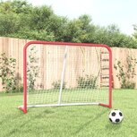 Hockeydoel met net 153x60x118 cm staal en polyester rood en wit Hockeydoel met net 153x60x118 cm staal en polyester rood en wit