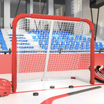 Hockeydoel 137x66x112 cm polyester rood en wit Hockeydoel 137x66x112 cm polyester rood en wit