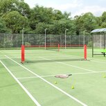 Tennisnet 400x100x87 cm polyester zwart en rood Tennisnet 400x100x87 cm polyester zwart en rood