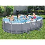 Bestway Zwembadset Power Steel ovaal 488x305x107 cm Bestway Zwembadset Power Steel ovaal 488x305x107 cm