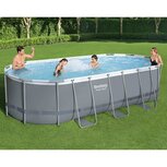 Bestway Zwembad Power Steel bovengronds ovaal 549x274x122 cm Bestway Zwembad Power Steel bovengronds ovaal 549x274x122 cm