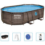 Bestway Power Steel Zwembadset 488x305x107 cm Bestway Power Steel Zwembadset 488x305x107 cm