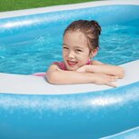 Bestway Gezinszwembad rechthoekig opblaasbaar 262x175x51cm blauw wit Bestway Gezinszwembad rechthoekig opblaasbaar 262x175x51cm blauw wit