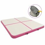 Gymnastiekmat met pomp opblaasbaar 200x200x15 cm PVC roze Gymnastiekmat met pomp opblaasbaar 200x200x15 cm PVC roze
