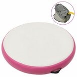 Gymnastiekmat met pomp opblaasbaar 100x100x10 cm PVC roze Gymnastiekmat met pomp opblaasbaar 100x100x10 cm PVC roze