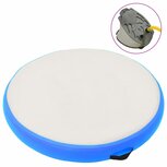 Gymnastiekmat met pomp opblaasbaar 100x100x15 cm PVC blauw Gymnastiekmat met pomp opblaasbaar 100x100x15 cm PVC blauw