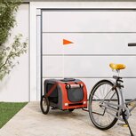 Hondenfietskar oxford stof ijzer oranje en zwart Hondenfietskar oxford stof ijzer oranje en zwart