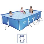 Bestway Steel Pro Zwembadset rechthoekig 400x211x81 cm 56424 Bestway Steel Pro Zwembadset rechthoekig 400x211x81 cm 56424