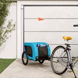 Hondenfietskar oxford stof ijzer blauw en zwart Hondenfietskar oxford stof ijzer blauw en zwart