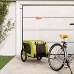 Hondenfietskar oxford stof en ijzer groen en zwart Hondenfietskar oxford stof en ijzer groen en zwart