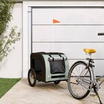 Hondenfietskar oxfordstof en ijzer grijs en zwart Hondenfietskar oxfordstof en ijzer grijs en zwart