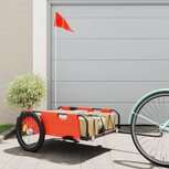 Fietskar oxfordstof en ijzer oranje