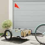 Fietskar oxfordstof en ijzer grijs