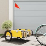 Fietskar oxfordstof en ijzer geel