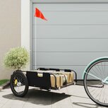 Fietskar oxfordstof en ijzer zwart
