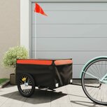 Fietskar 45 kg ijzer zwart en oranje Fietskar 45 kg ijzer zwart en oranje