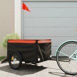 Fietskar 45 kg ijzer zwart en oranje Fietskar 45 kg ijzer zwart en oranje