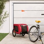 Hondenfietskar oxford stof ijzer rood en zwart Hondenfietskar oxford stof ijzer rood en zwart
