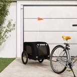Hondenfietskar oxford stof en ijzer zwart Hondenfietskar oxford stof en ijzer zwart