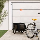 Hondenfietskar oxford stof en ijzer zwart Hondenfietskar oxford stof en ijzer zwart