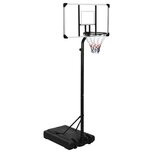 Basketbalstandaard 256-361 cm polycarbonaat transparant Basketbalstandaard 256-361 cm polycarbonaat transparant