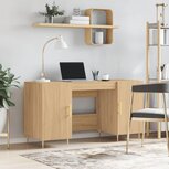 Bureau 140x50x75 cm bewerkt hout sonoma eikenkleurig Bureau 140x50x75 cm bewerkt hout sonoma eikenkleurig