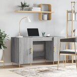 Bureau 140x50x75 cm bewerkt hout grijs sonoma eikenkleurig Bureau 140x50x75 cm bewerkt hout grijs sonoma eikenkleurig