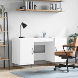 Bureau 140x50x75 cm bewerkt hout wit Bureau 140x50x75 cm bewerkt hout wit