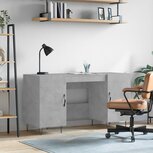 Bureau 140x50x75 cm bewerkt hout betongrijs Bureau 140x50x75 cm bewerkt hout betongrijs