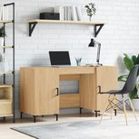 Bureau 140x50x75 cm bewerkt hout sonoma eikenkleurig Bureau 140x50x75 cm bewerkt hout sonoma eikenkleurig