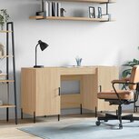Bureau 140x50x75 cm bewerkt hout sonoma eikenkleurig Bureau 140x50x75 cm bewerkt hout sonoma eikenkleurig