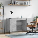 Bureau 140x50x75 cm bewerkt hout betongrijs Bureau 140x50x75 cm bewerkt hout betongrijs