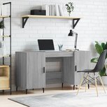 Bureau 140x50x75 cm bewerkt hout grijs sonoma eikenkleurig Bureau 140x50x75 cm bewerkt hout grijs sonoma eikenkleurig