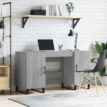 Bureau 140x50x75 cm bewerkt hout grijs sonoma eikenkleurig Bureau 140x50x75 cm bewerkt hout grijs sonoma eikenkleurig
