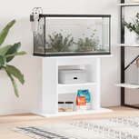 Aquariumstandaard 80x35x60 cm bewerkt hout wit Aquariumstandaard 80x35x60 cm bewerkt hout wit