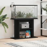 Aquariumstandaard 80x35x60 cm bewerkt hout zwart Aquariumstandaard 80x35x60 cm bewerkt hout zwart