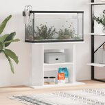 Aquariumstandaard 80x35x60 cm bewerkt hout hoogglans wit Aquariumstandaard 80x35x60 cm bewerkt hout hoogglans wit