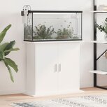Aquariumstandaard 81x36x73 cm bewerkt hout wit Aquariumstandaard 81x36x73 cm bewerkt hout wit
