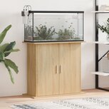 Aquariumstandaard 81x36x73 cm bewerkt hout sonoma eikenkleurig Aquariumstandaard 81x36x73 cm bewerkt hout sonoma eikenkleurig