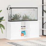 Aquariumstandaard 121x41x58 cm bewerkt hout hoogglans wit Aquariumstandaard 121x41x58 cm bewerkt hout hoogglans wit