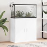Aquariumstandaard 81x36x73 cm bewerkt hout hoogglans wit Aquariumstandaard 81x36x73 cm bewerkt hout hoogglans wit