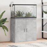 Aquariumstandaard 81x36x73 cm bewerkt hout betongrijs Aquariumstandaard 81x36x73 cm bewerkt hout betongrijs