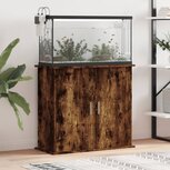 Aquariumstandaard 81x36x73 cm bewerkt hout gerookt eikenkleurig Aquariumstandaard 81x36x73 cm bewerkt hout gerookt eikenkleurig