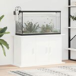 Aquariumstandaard 101x41x58 cm bewerkt hout hoogglans wit Aquariumstandaard 101x41x58 cm bewerkt hout hoogglans wit