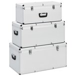 Opbergkoffers 3 st aluminium zilverkleurig Opbergkoffers 3 st aluminium zilverkleurig
